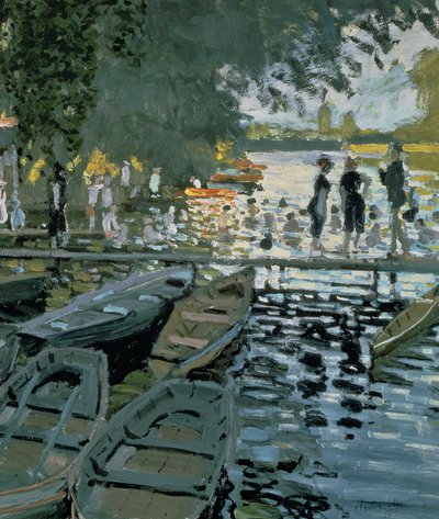 Bathers at La Grenouillere, 1869 (detail) by Claude Monet